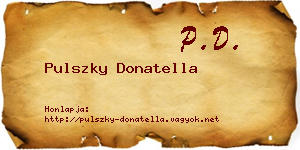 Pulszky Donatella névjegykártya